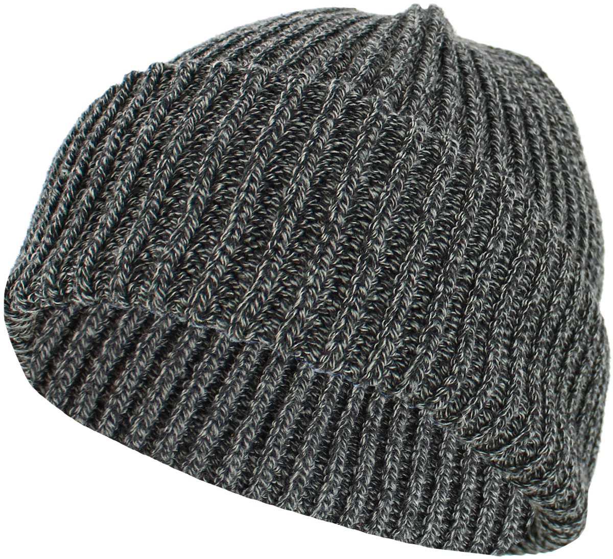 Dark Gray Mix cuffed beanie product view